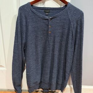 J. Crew Navy Button-Up Sweater